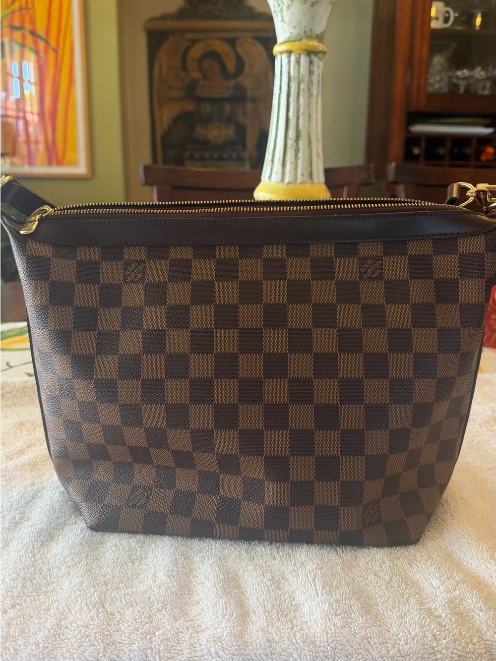 Louis Vuitton Brown Damier lllovo MM hand and shoulder bag